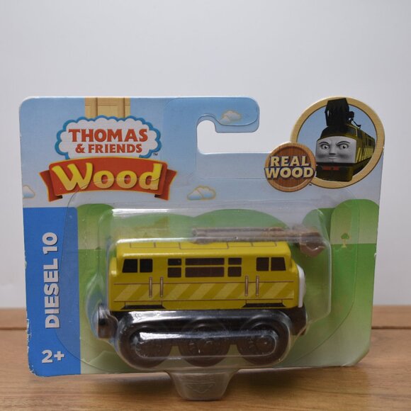 Diesel 10 - 3in Thomas & Friends Wooden Engine Train Real Wood Fisher Price NIP - Picture 1 of 11